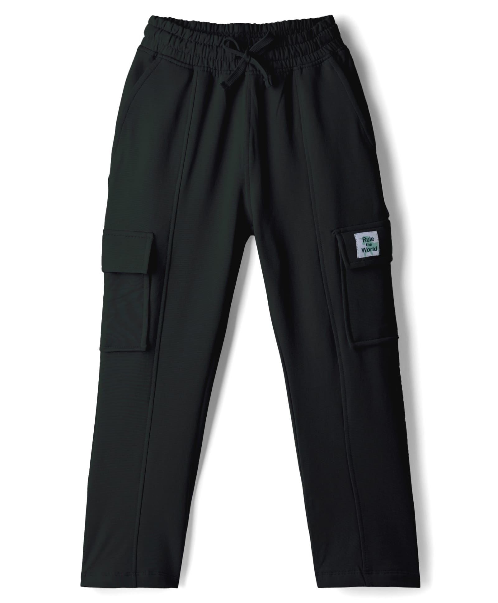 Doreme Sinker Knit Full Length Lounge Pant With Text Badge - Black-picture-18