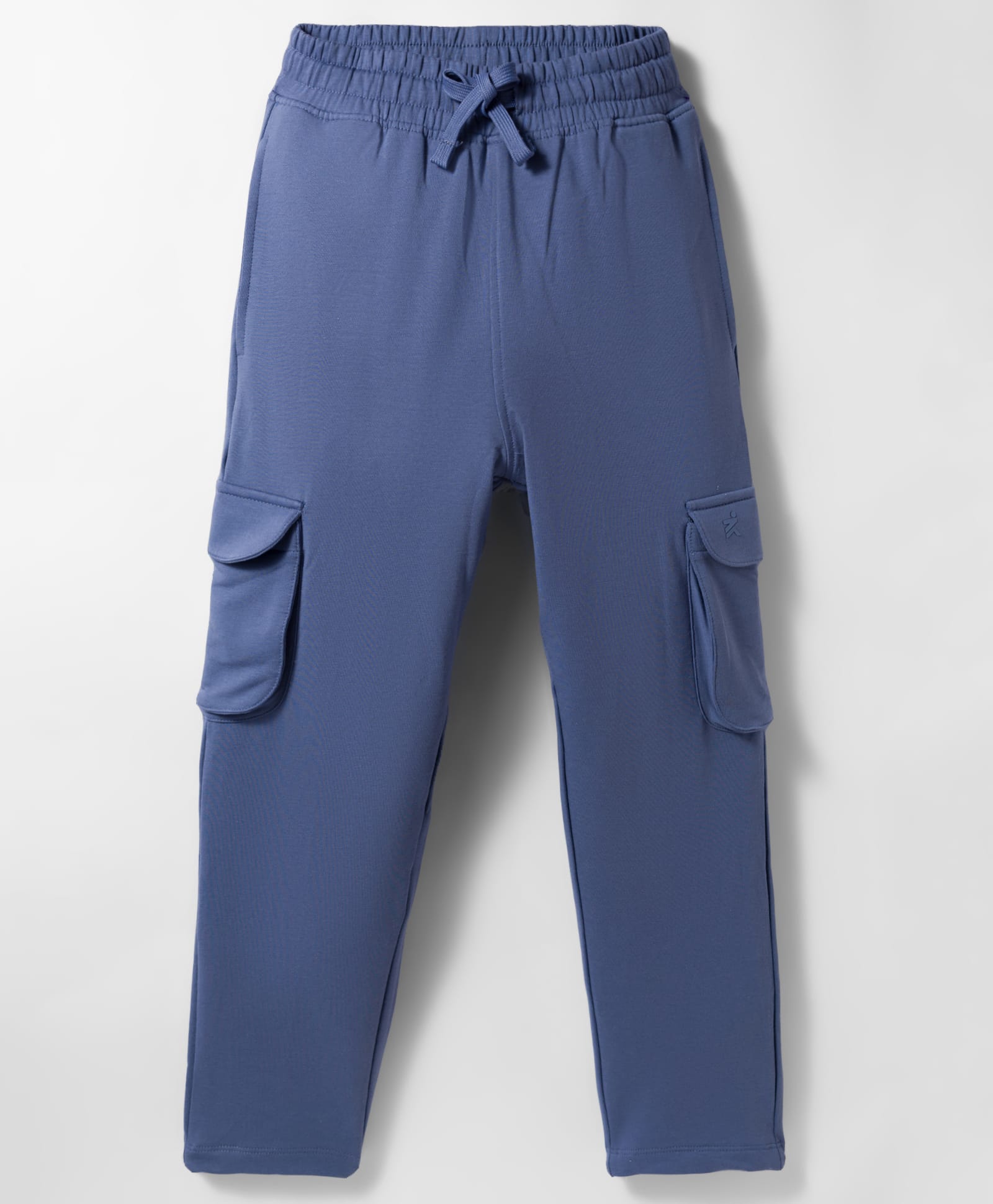 Doreme Sinker Knit Full Length Solid Color Lounge Pants with Pockets - Blue-picture-14
