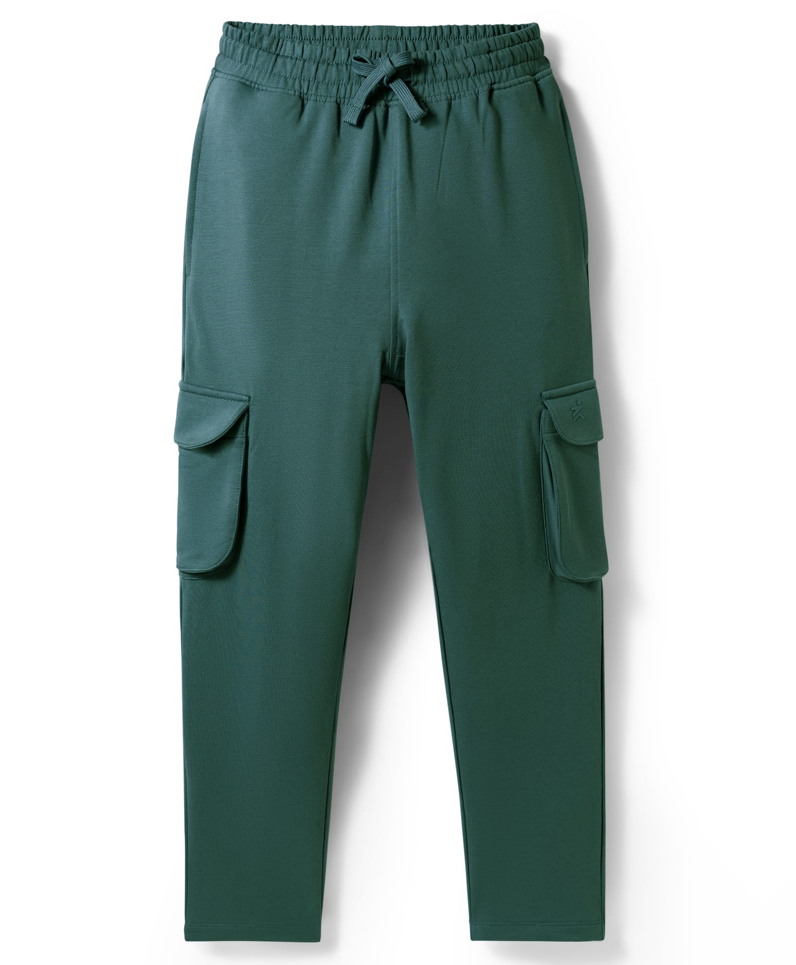 Doreme Sinker Knit Full Length Solid Color Lounge Pants with Pockets - Dark Green-picture-27