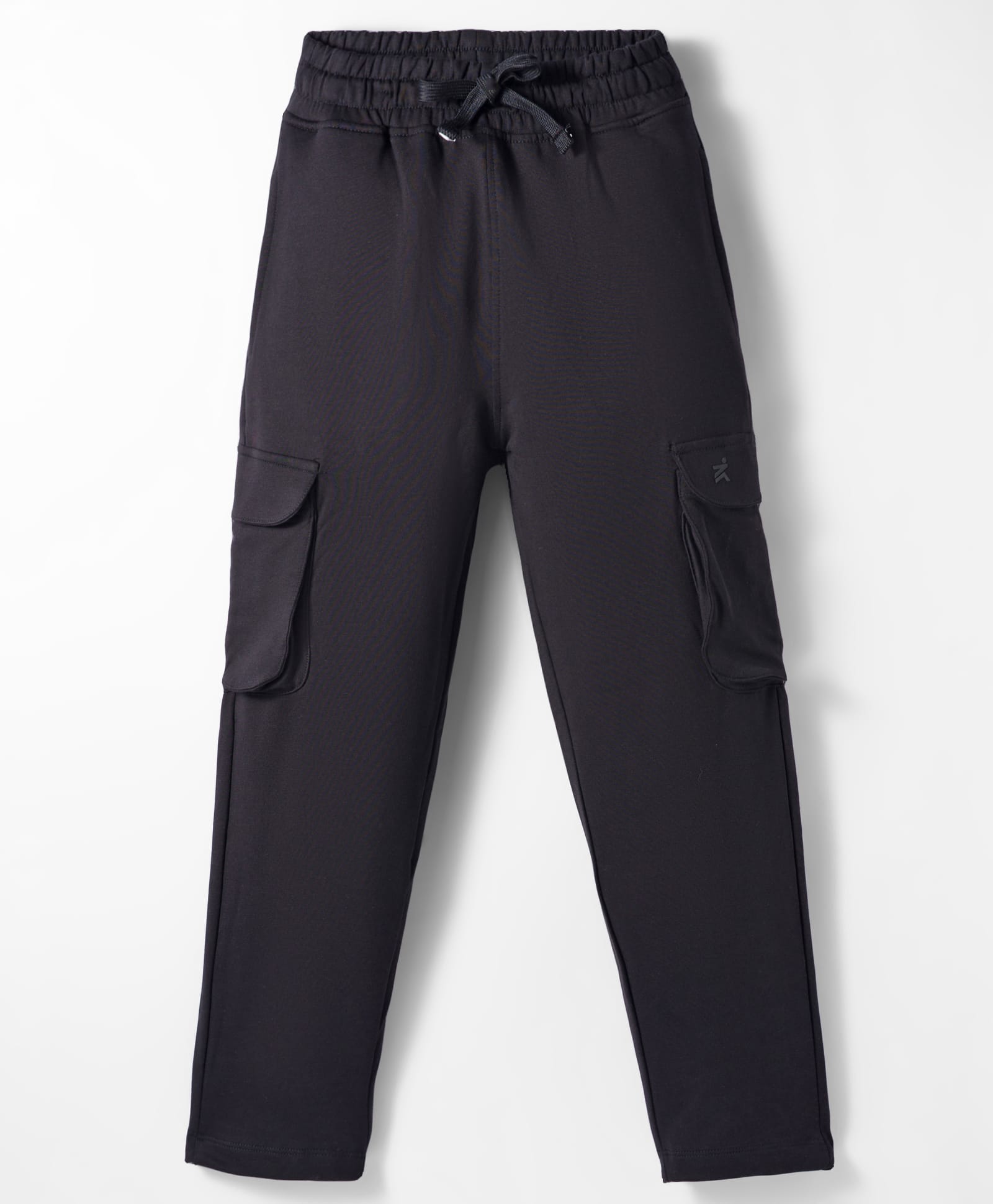 Doreme Sinker Knit Full Length Solid Color Lounge Pants with Pockets - Black-image-35