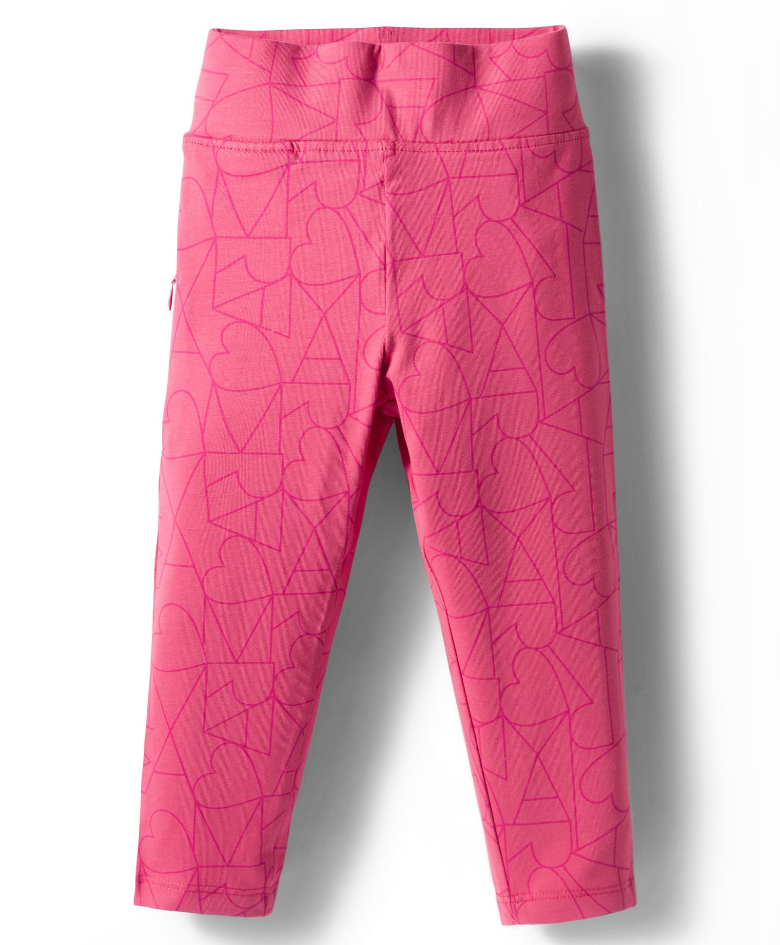 Doreme Sinker Knit Full Length Legging With Heart Print - Pink-picture-14