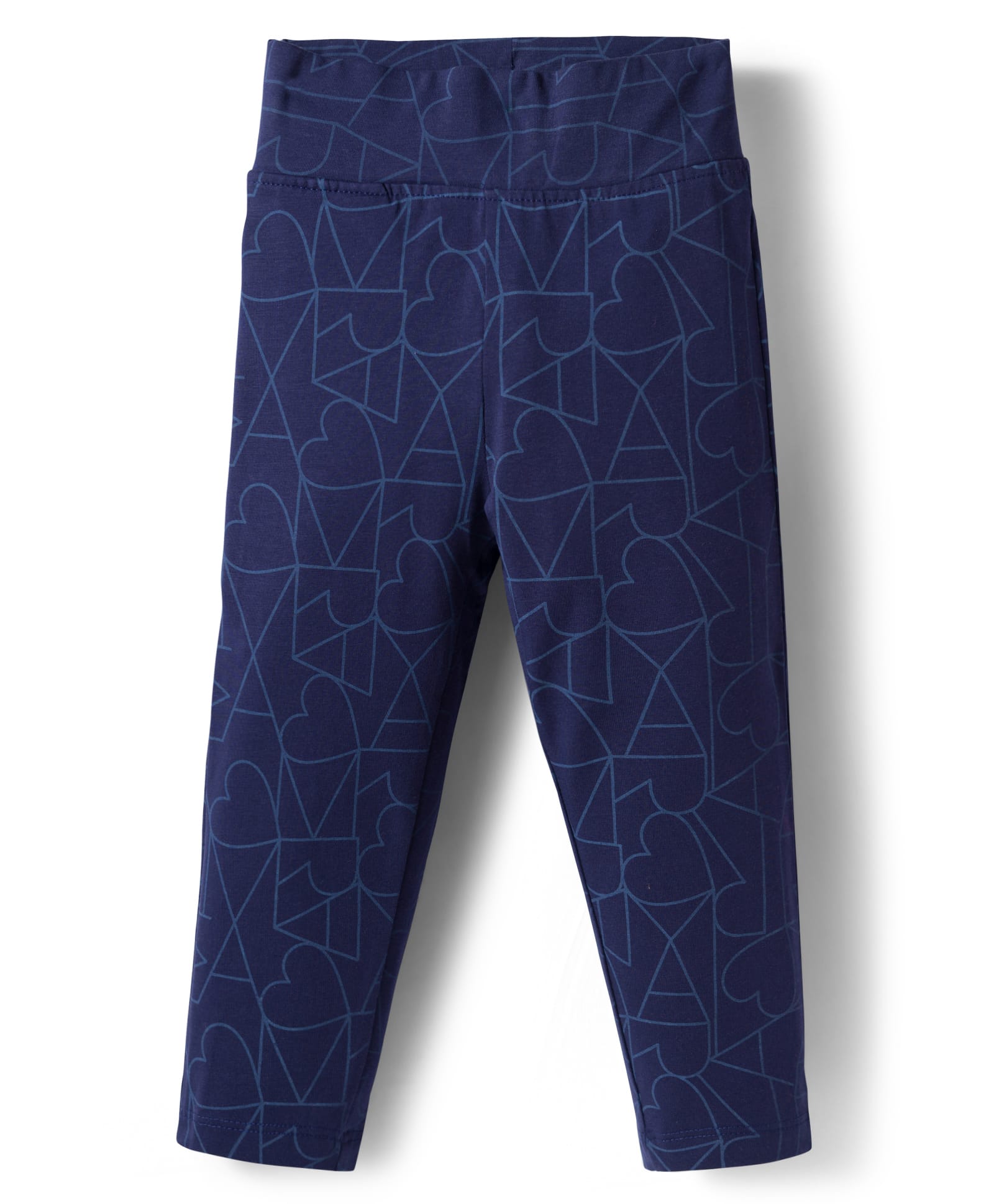 Doreme Sinker Knit Full Length Legging With Heart Print - Navy Blue-picture-28