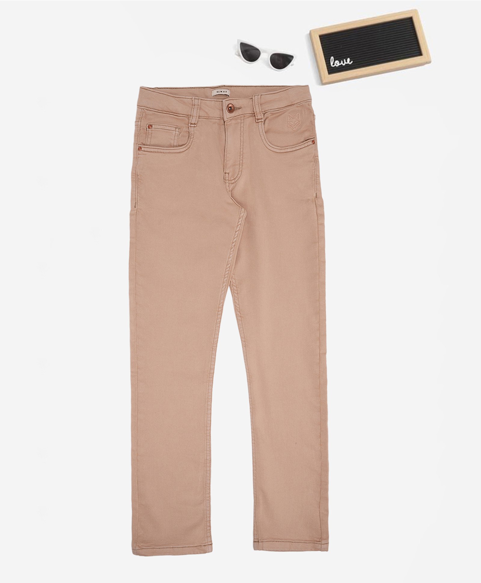 Pantaloons Junior Woven Solid Jeans - Beige-picture-37