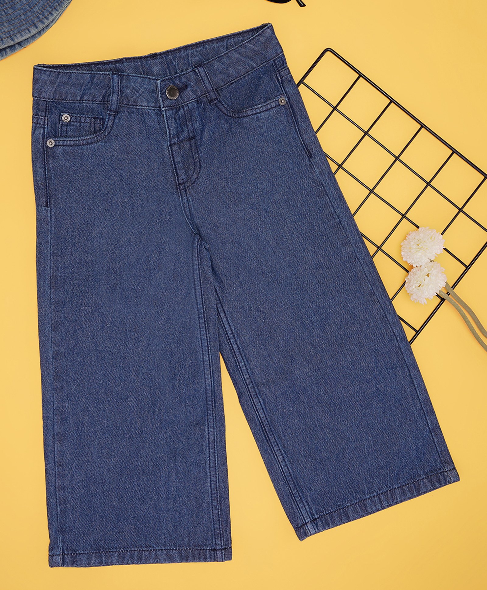Pantaloons Junior 100% Cotton Woven Mild Washed Jeans - Royal Blue-picture-37