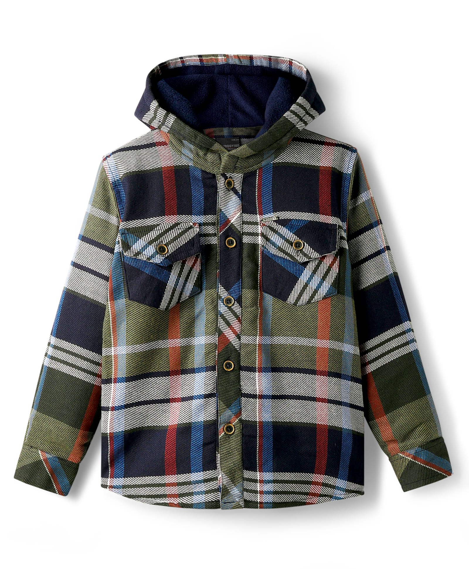 Noddy Full Sleeves Checked Hooded Jacket - Red-picture-19