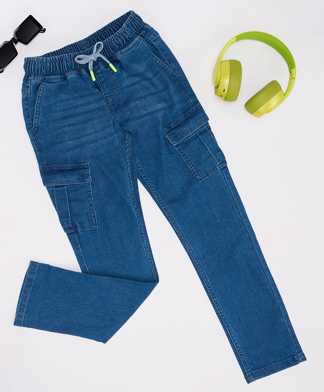 Pantaloons Junior Denim Mild Washed Jeans - Blue-image-17