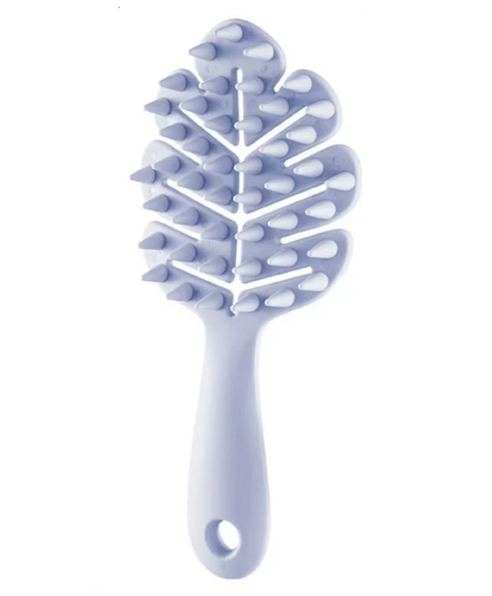 fab n funky Leaf Shaped Detangling Hair Brush For Wet & Dry Hair - Lavender Purple-picture-15