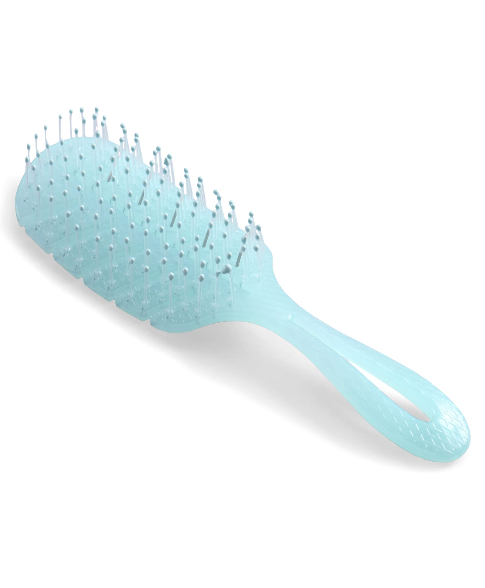 fab n funky Vented Hair Brush for Blow Drying with Curved Design Lightweight & Anti-Static - Aqua Blue-picture-13