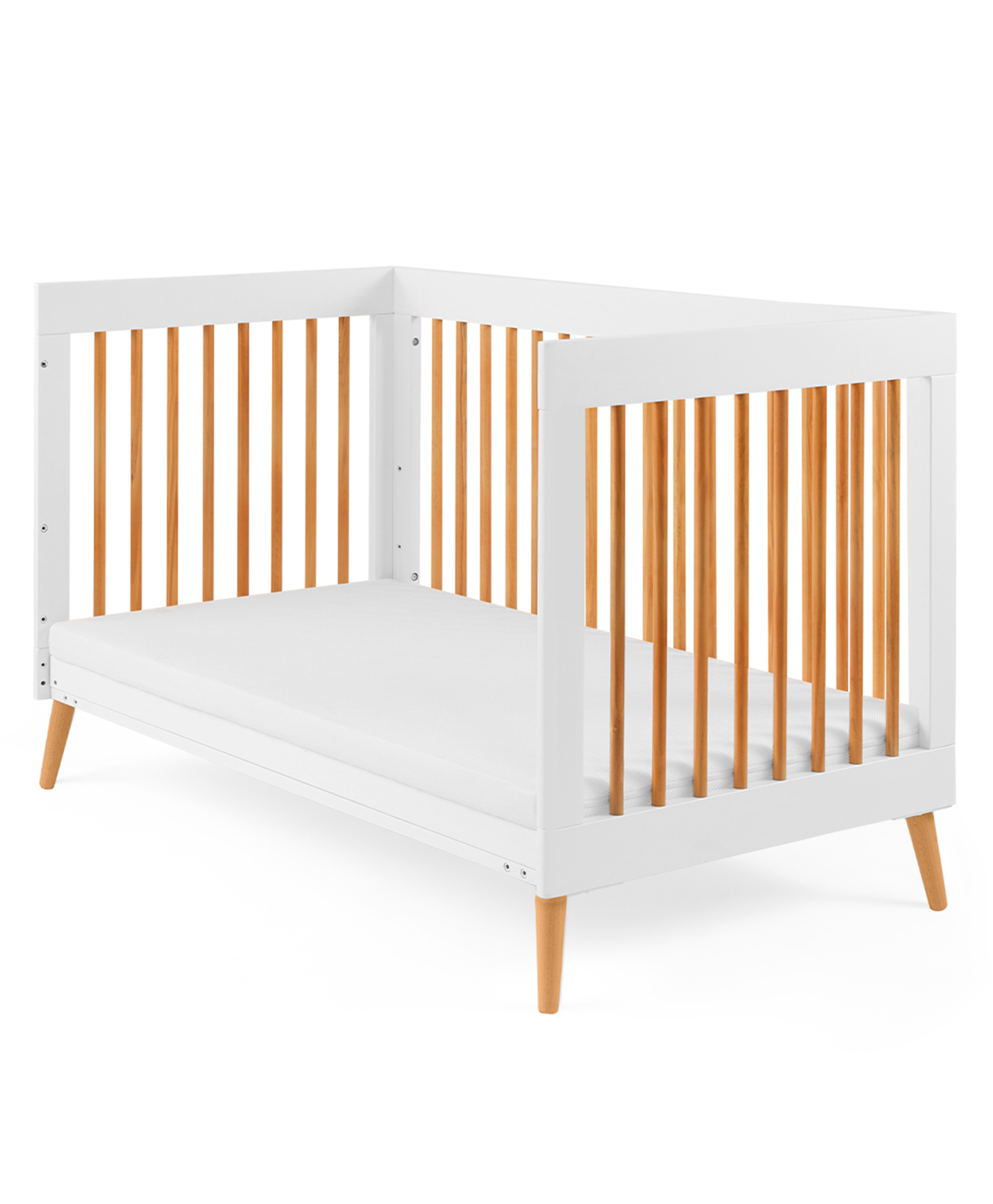 Growgether 4-in-1 Convertible Crib & Aero Fiber Mattress Combo, India's 1st Breathable Mattress, 100% Washable, Hypoallergenic Certified Pinewood & LVL Crib for 0 to 4 Year - White-image-10