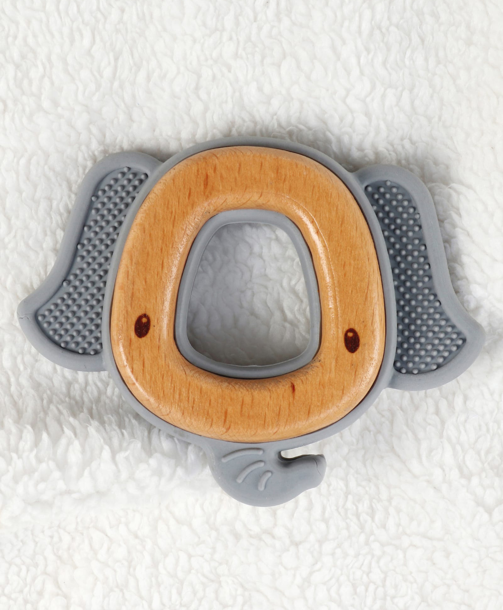 Babyhug Elephant Shape Wooden & Silicone Baby Teether| BPA-Free| Easy to Hold| Natural Teething Toy for Infants| Soothes Teething Gums| Gifting Option for 3+ Months Babies-picture-15