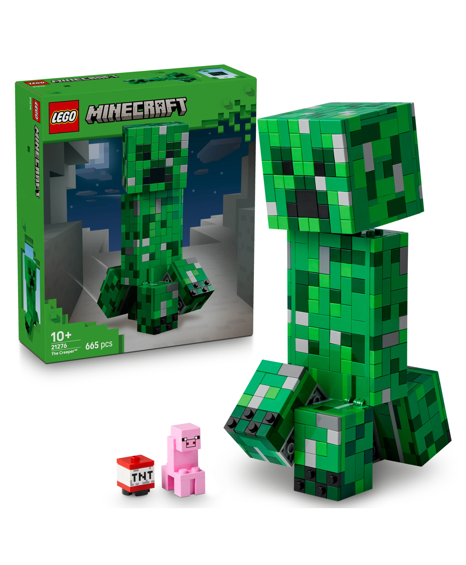 LEGO Minecraft The Creeper Gamer Decor and Action Figure Building Toy 665 pieces 21276 - Green-picture-12