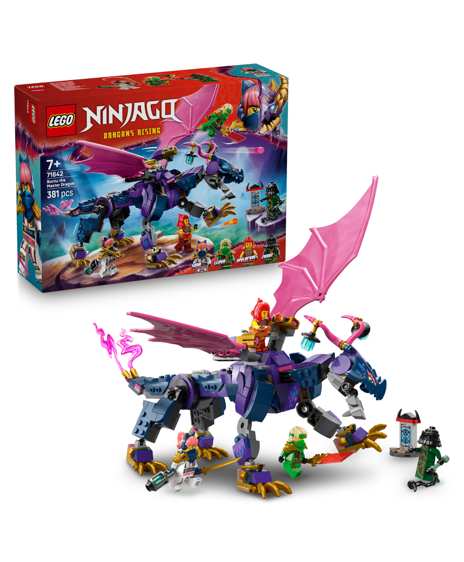 LEGO NINJAGO Rontu the Master Dragon Toy Set 381 pieces 71842 - Multicolor-picture-21
