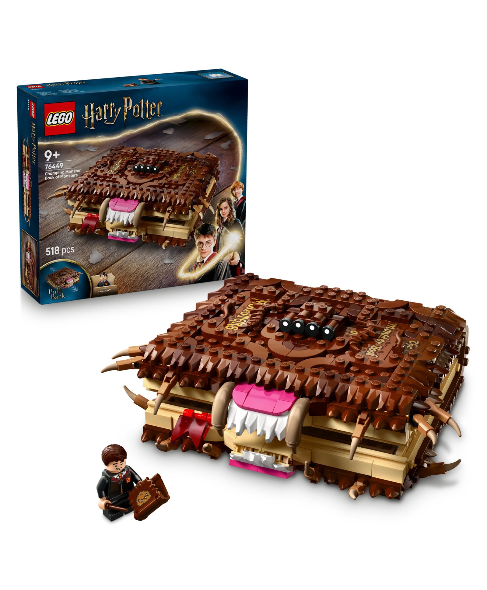 LEGO Harry Potter Chomping Monster Book of Monsters Wizard Toy 518 Pieces - 76449-picture-17