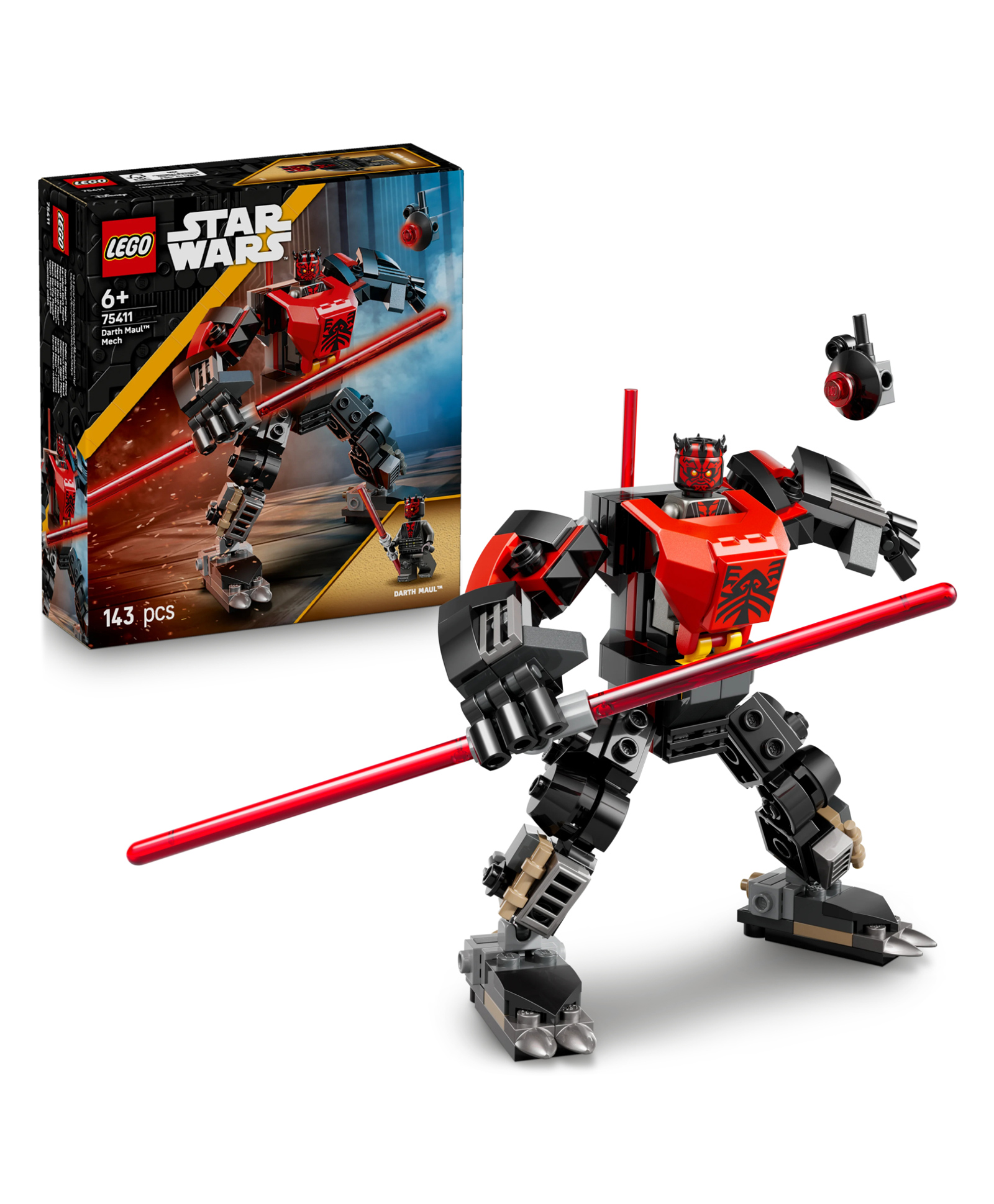 LEGO Star Wars: The Clone Wars Darth Maul Mech Building Toy for Kids 143 Pieces - 75411-picture-20