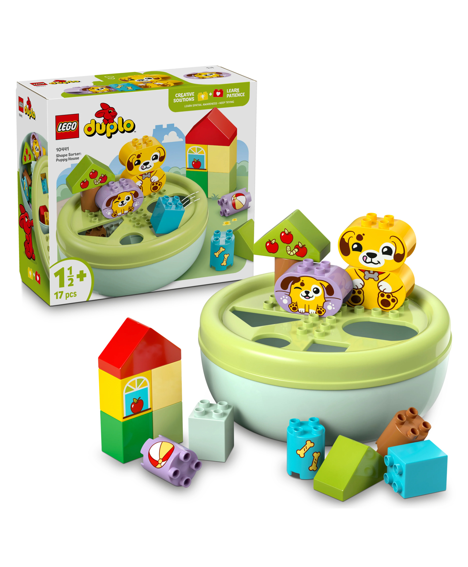 LEGO Duplo My First Shape Sorter: Puppy House Toddler Learning Toy 17 Pieces - 10441-image-14