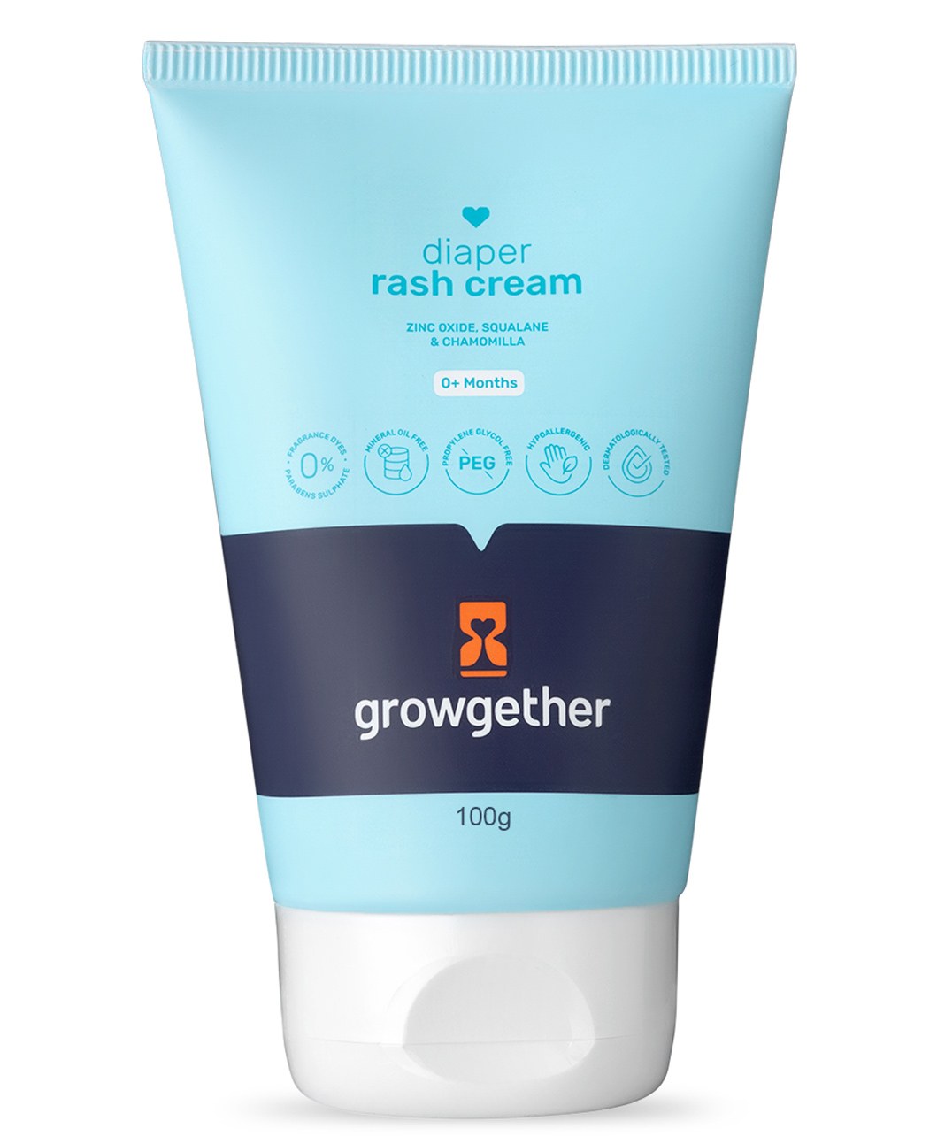 Growgether Diaper Rash Cream with Zinc Oxide, Squalane & Chamomile Formula, Hypoallergenic Rash Treatment, Soothes, Heals, Prevents Diaper Rash, Dermatologist Tested, Parabens & Fragrance Free - 100g-picture-10