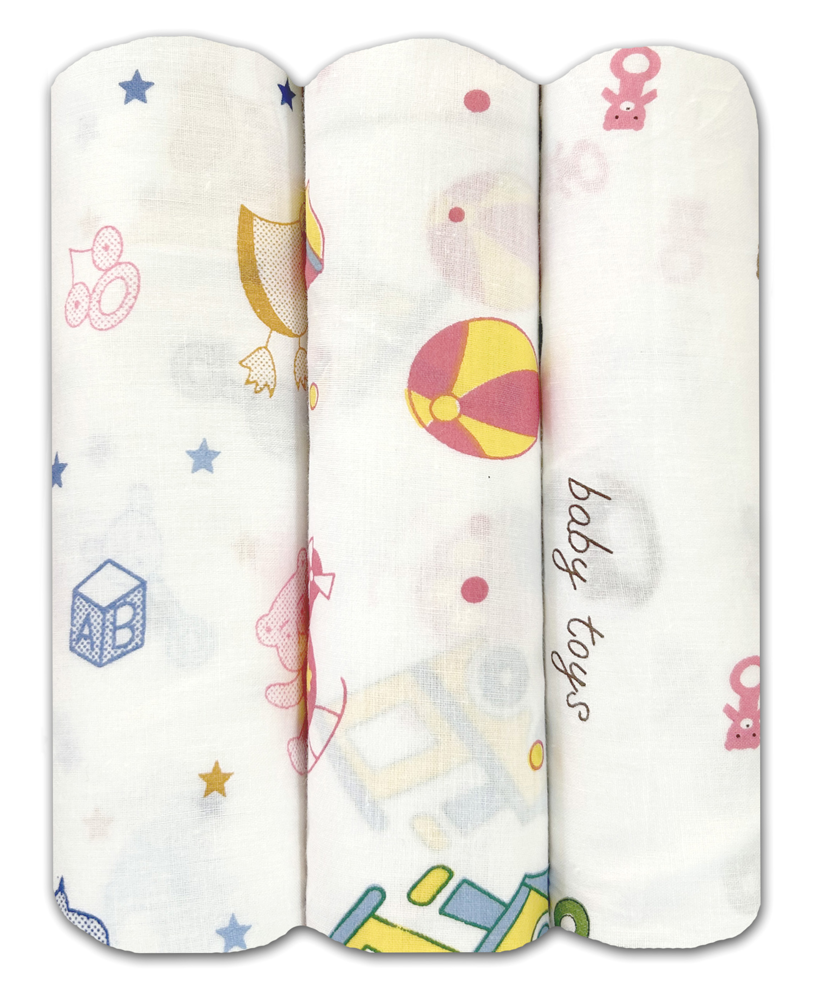 Trance Home Linen Super Soft Cotton Mulmul Swaddle Cloth Pack of 3 - White-picture-24