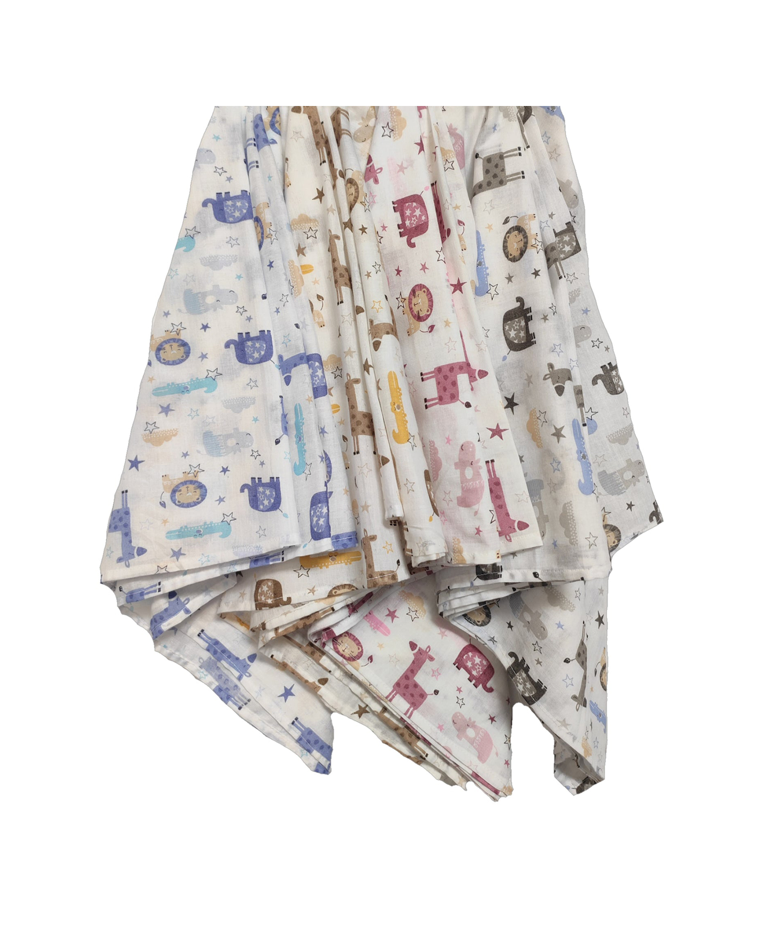 Trance Home Linen Super Soft Cotton Mulmul Swaddle Cloth Pack of 4 - Blue-picture-24