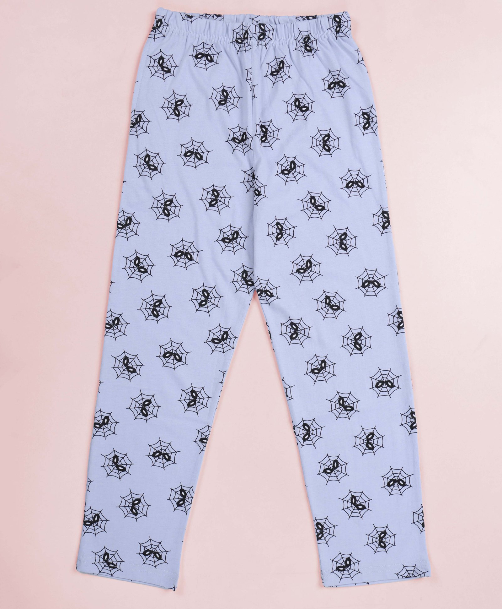 Kiddopanti Cotton Knit Spider Web Printed Pajamas - Grey-image-11