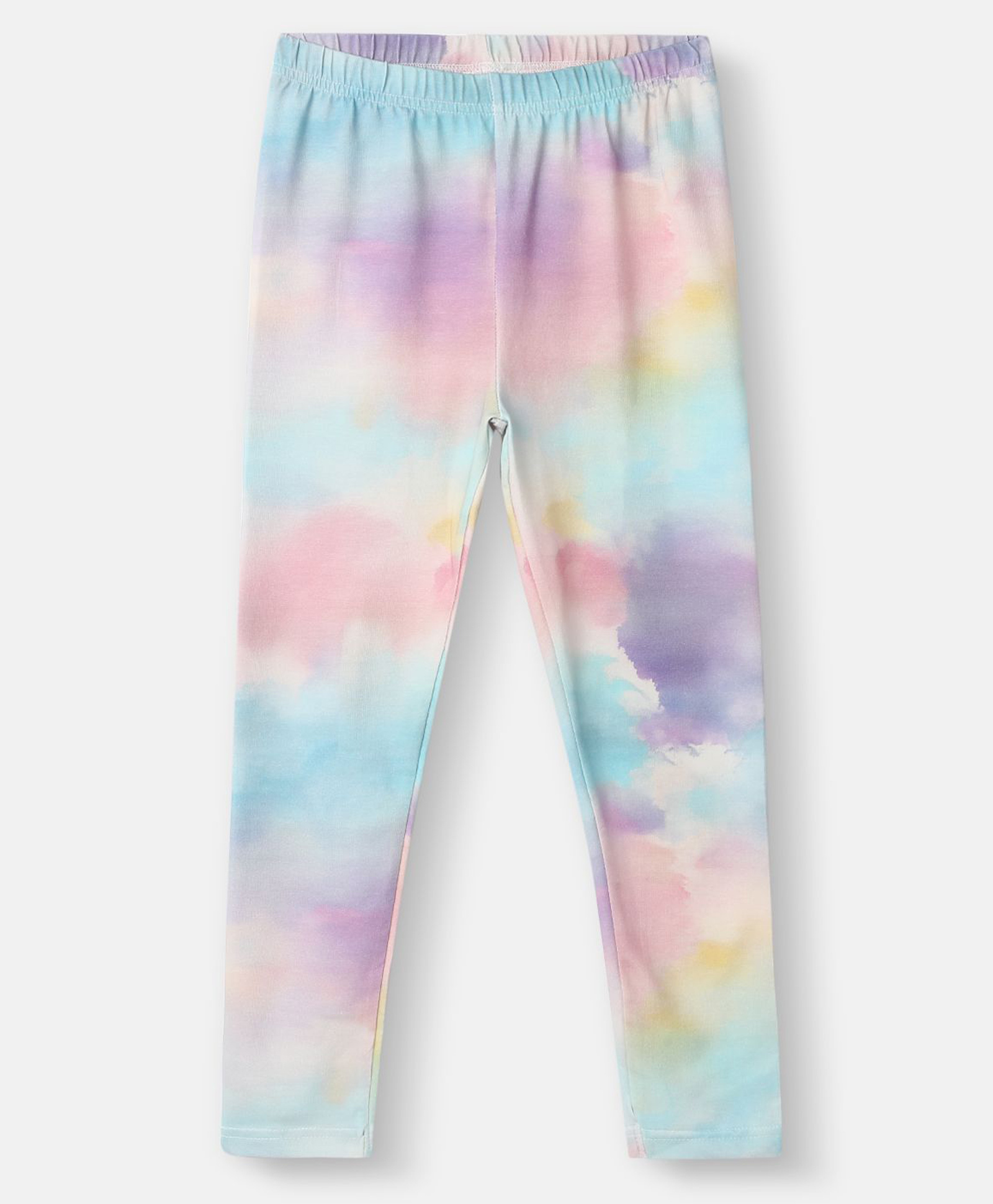 Nautinati Cotton Lycra Knit Tie Dye Leggings - Multi Colour-picture-11