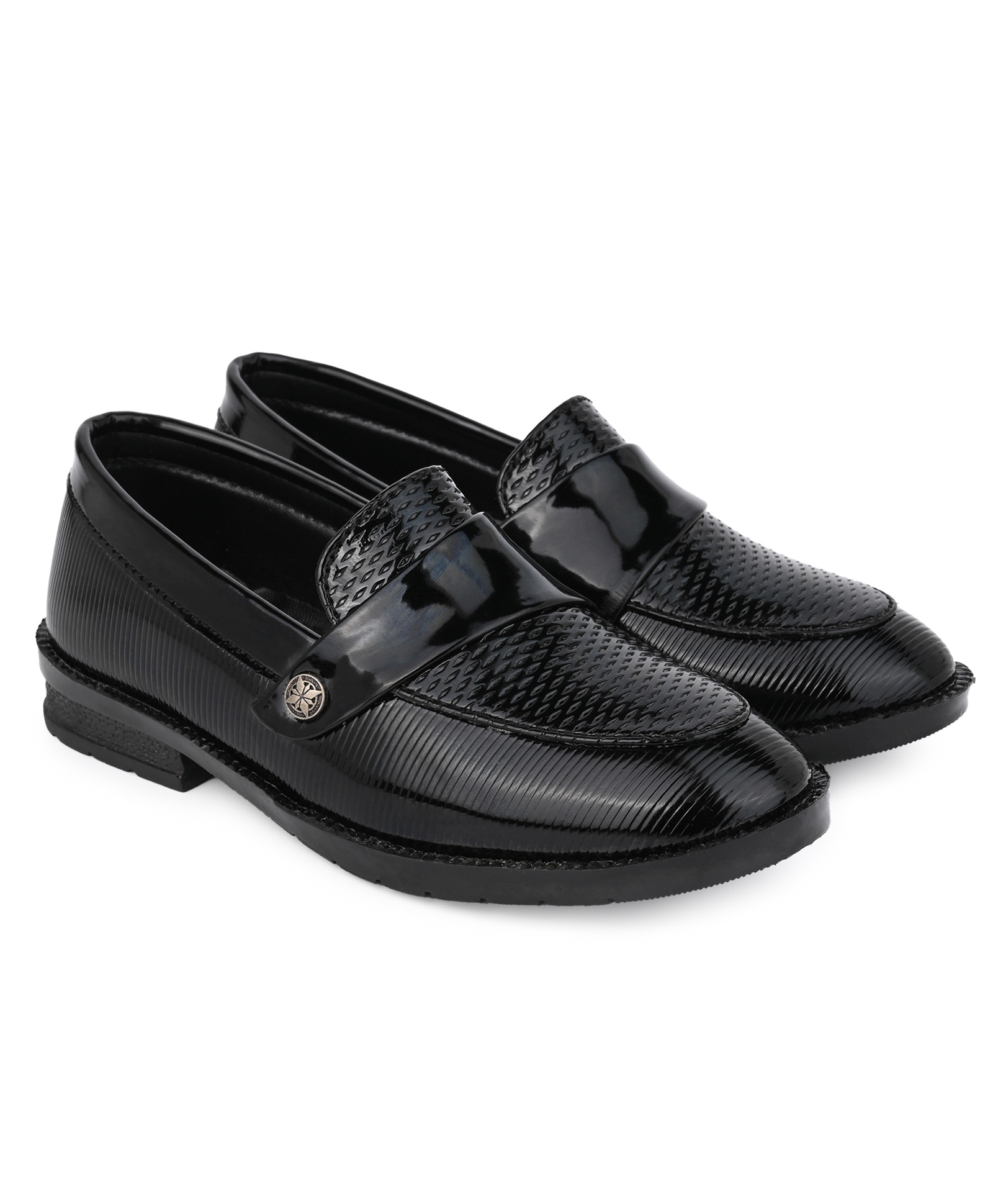 MLTC Striped Textured Moccasins - Black-picture-15