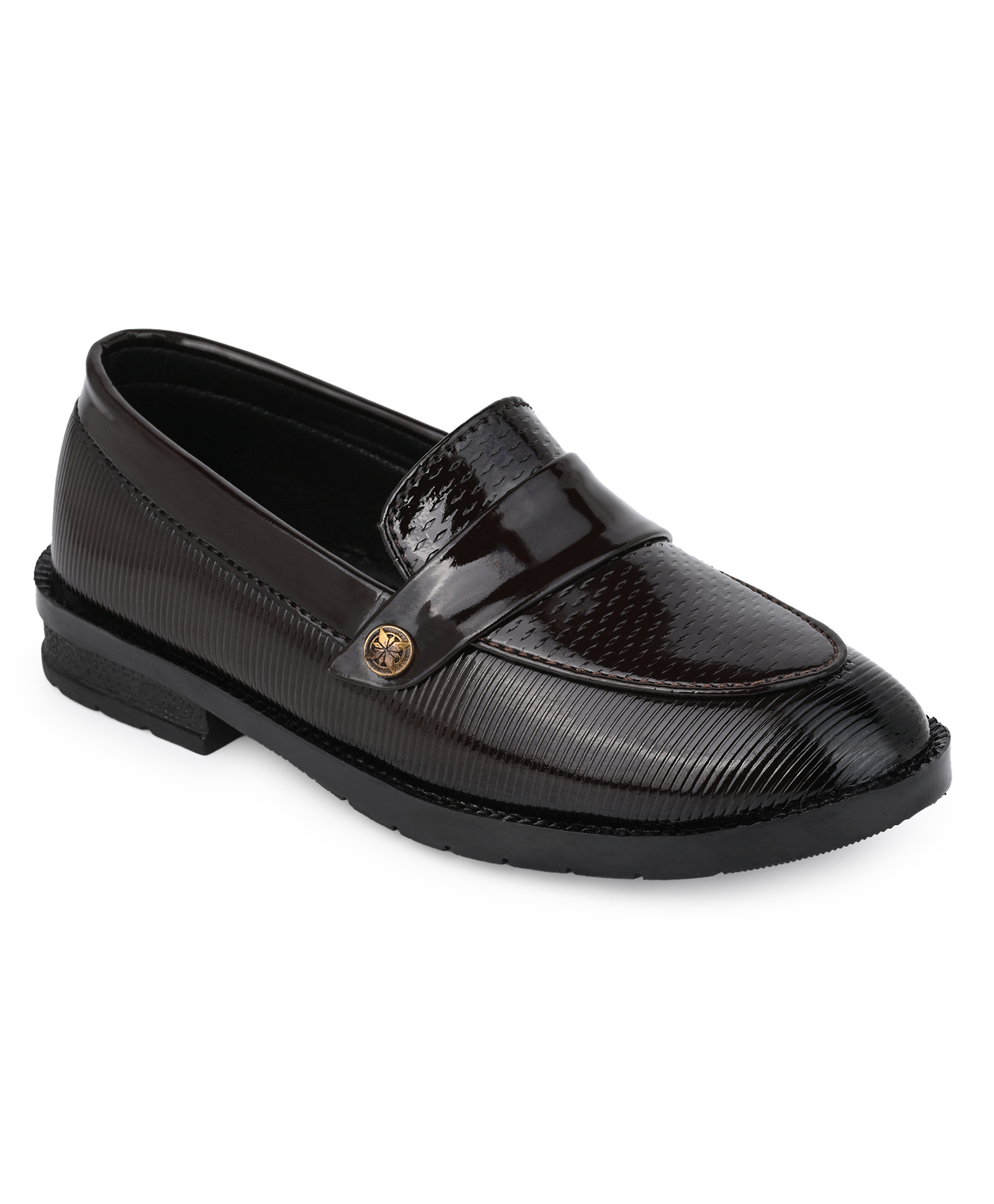 MLTC Striped Textured Moccasins - Brown-picture-12