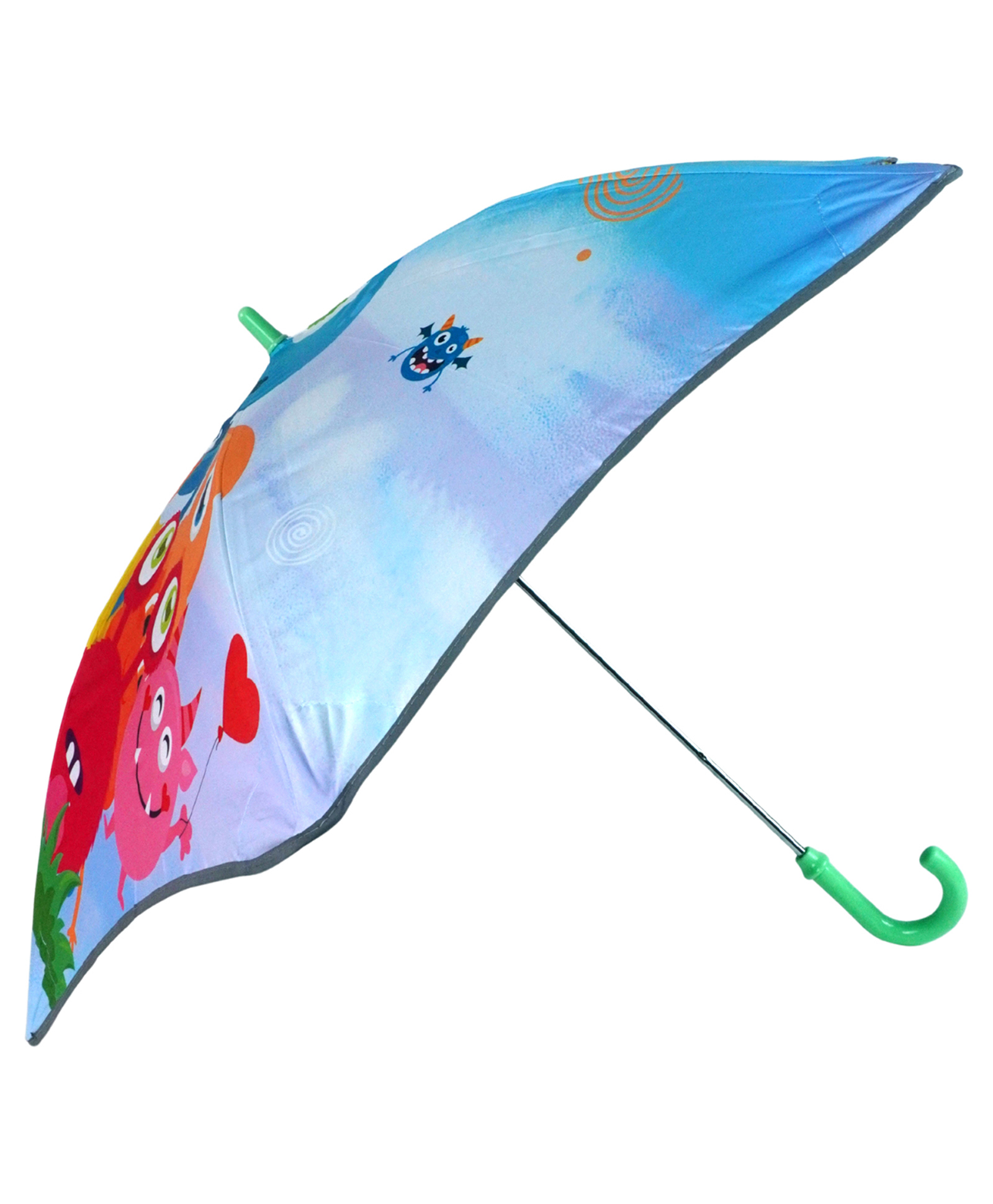 Little Surprise Box Cute Monsters Printed Umbrella - Blue-image-2