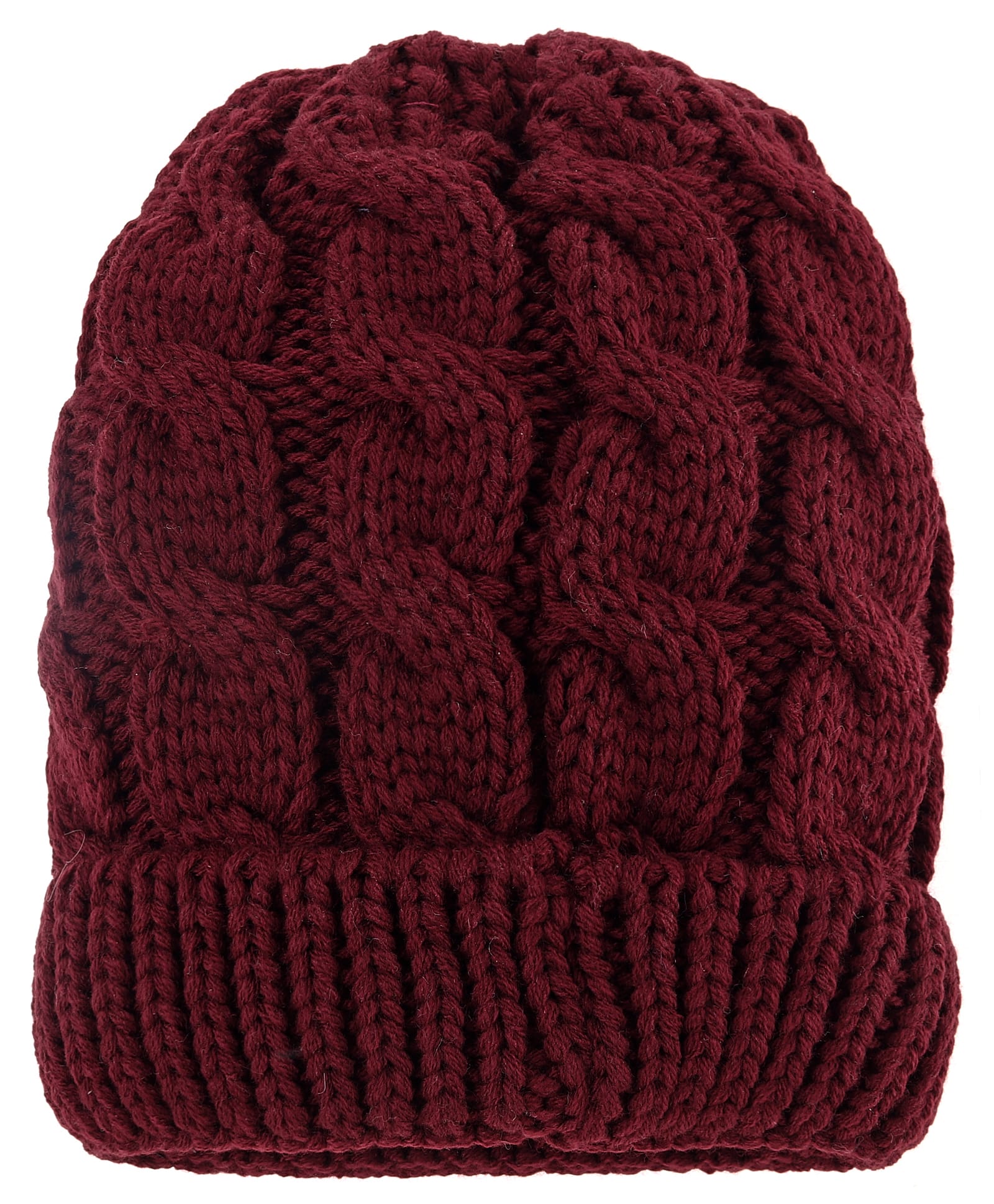 Pine Kids Knit Woollen Cap With Cable Knit Design Wine - Diameter 12 cm-picture-20