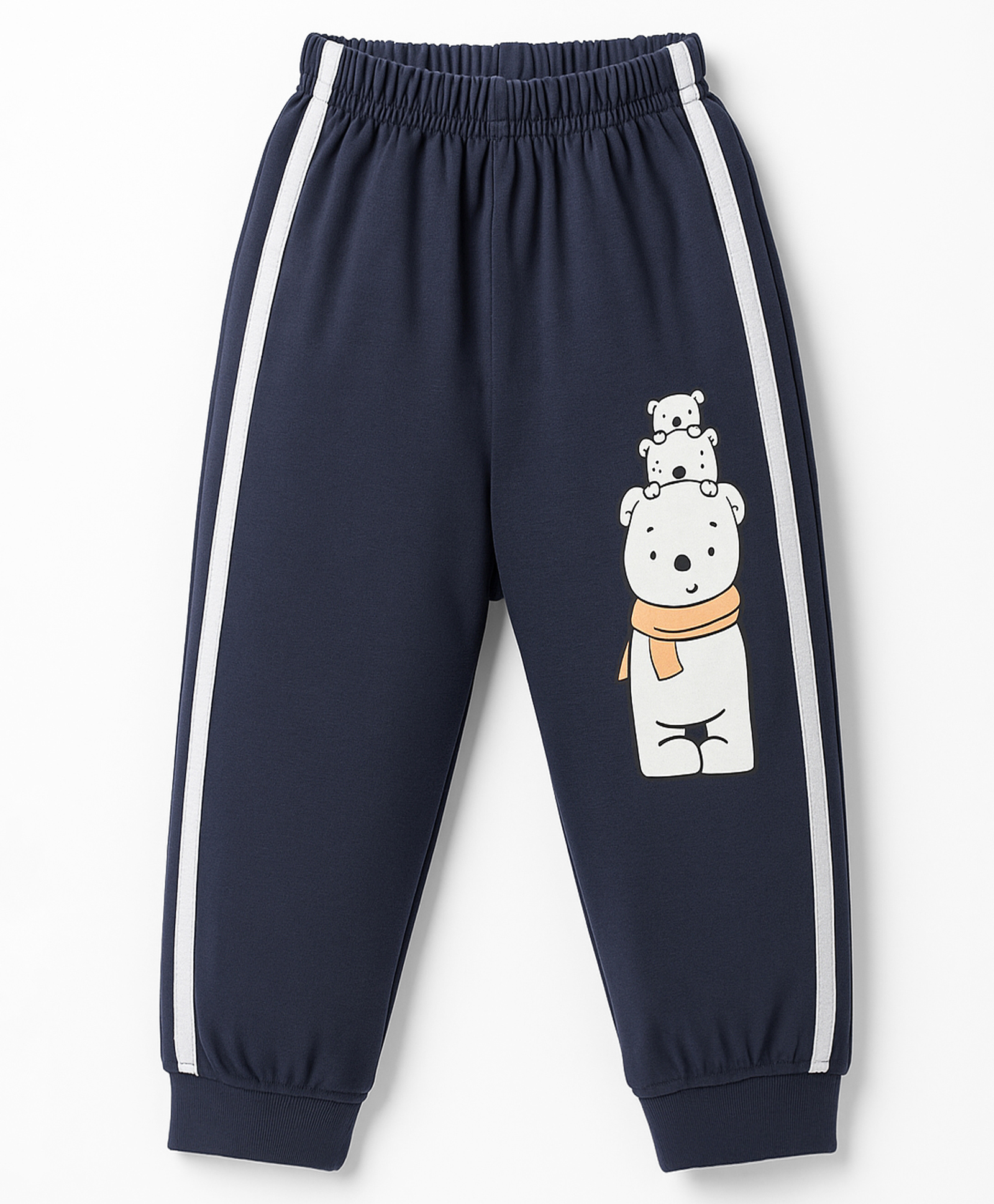 Tango Single Jersey Knit Full Length Track Pant With Animal Print - Navy Blue-picture-24