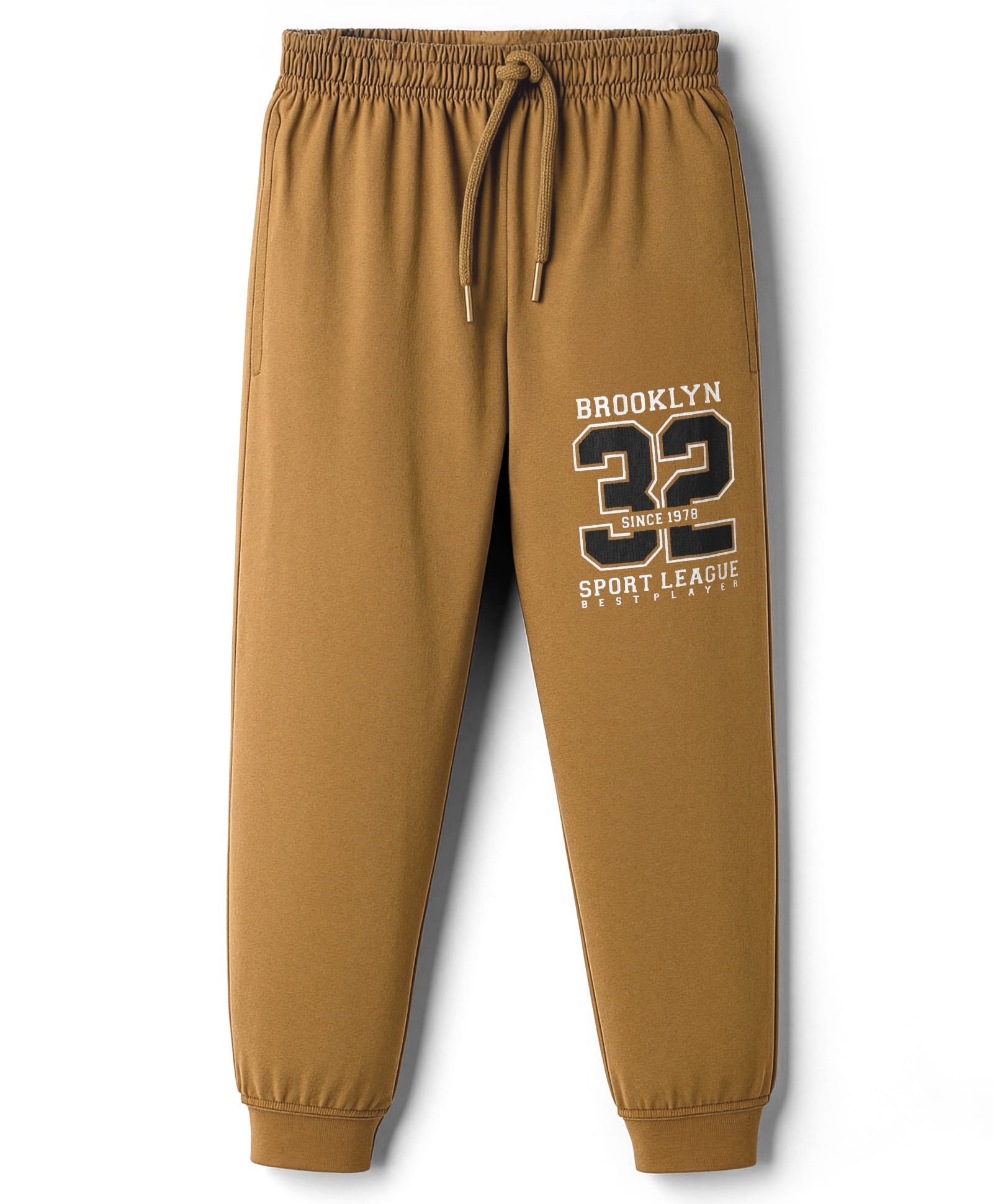 Taeko Single Jersey Knit Full Length Lounge Pant With Brooklyn Print - Light Brown-picture-17