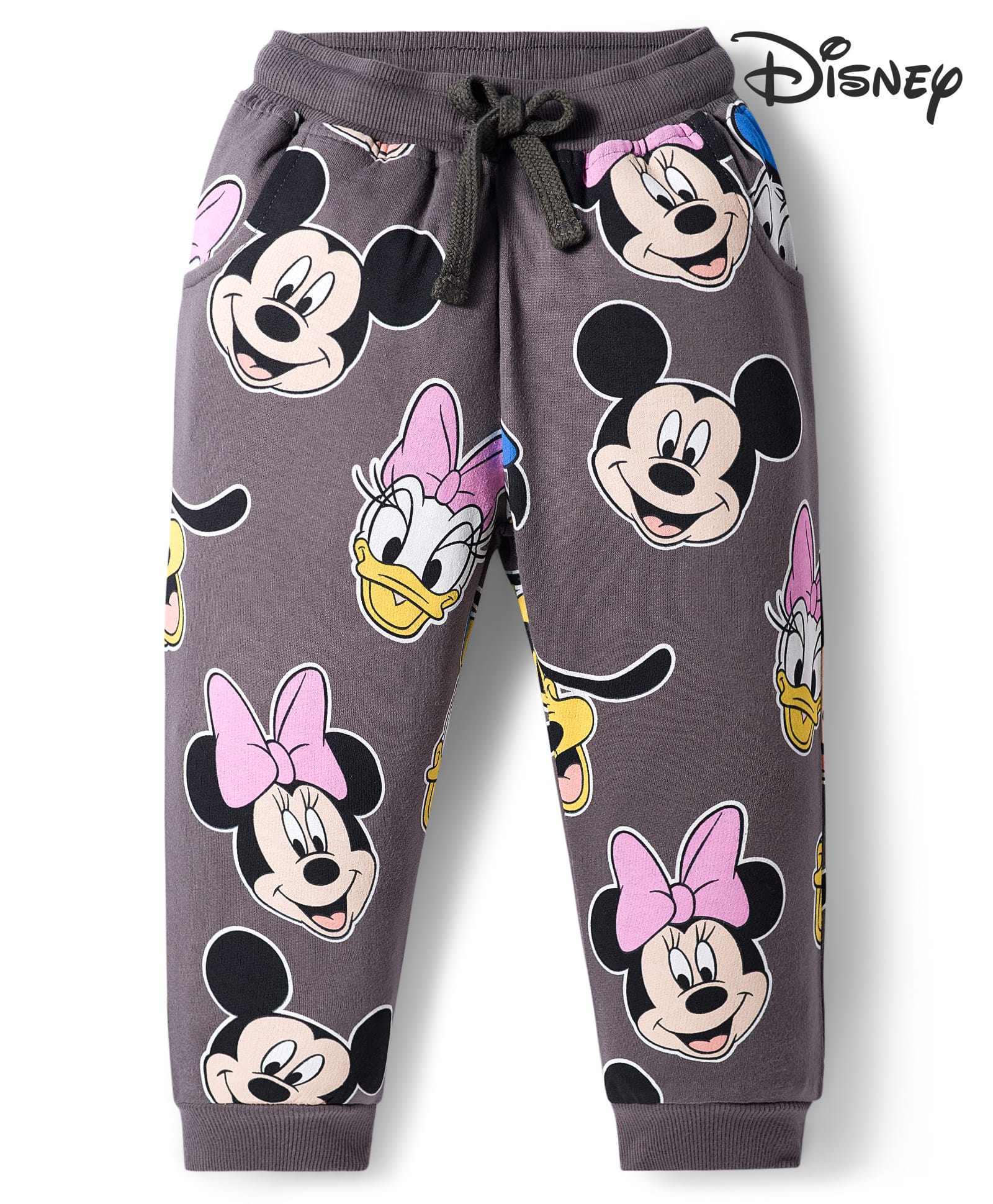 Bonfino Disney Terry Knit Full Length Track Pant With Minnie & Friends Print - Grey-picture-28