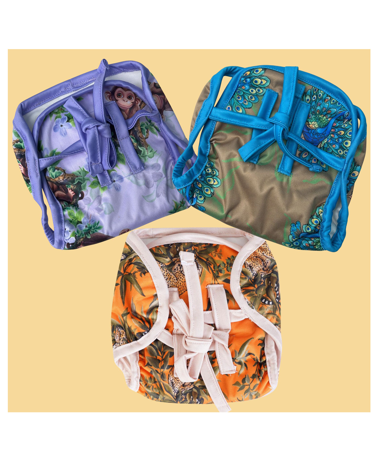 Elly Belly Reusable cloth Langot 3Pcs set Large Size (03 Months to 3 Years) - Combo 5-image-49