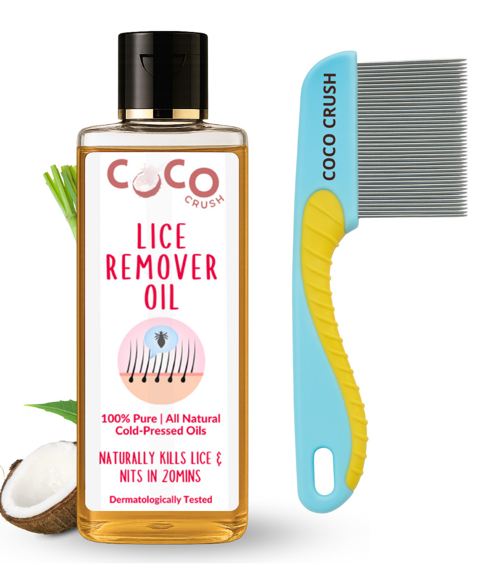 Coco Crush Lice Nits Remover Hair Oil, 100ml & Long-Handle Easy to Use Lice Comb, 100% Natural-image-20