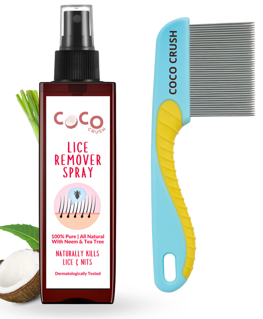 Coco Crush Lice & Nits Remover Hair Spray & Long-Handle Lice Comb, 100% Natural - 100ml + Comb-picture-13