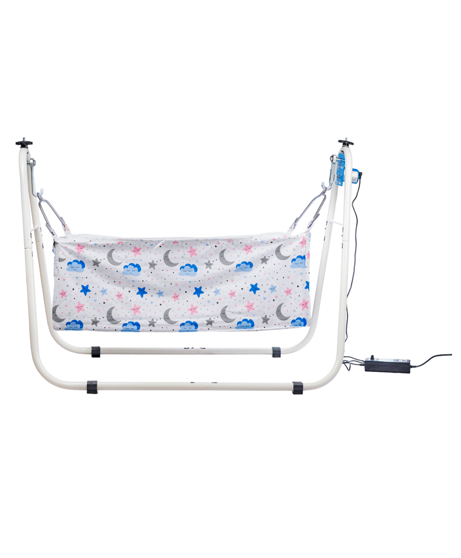 My Cradlle CradleBot Automatic Baby Cradle Swing | Electric Cradle with Motor | Heavy Duty Powder Coated Pipe Structure | 0 to 24 Months Baby Boys & Girls (Cloth Color May Vary)-Blue-image-45