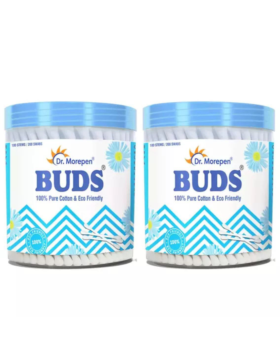 Dr. Morepen BUDS 100% Pure Cotton & Eco-Friendly Earbuds - 100 Cotton Buds Pack of 2-picture-17