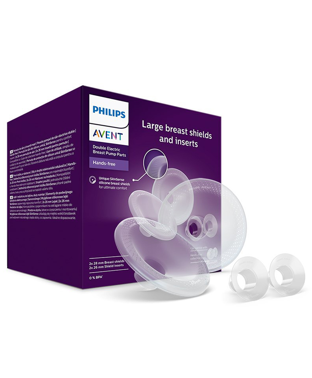 Avent Breast Shield & Inserts - White-image-1
