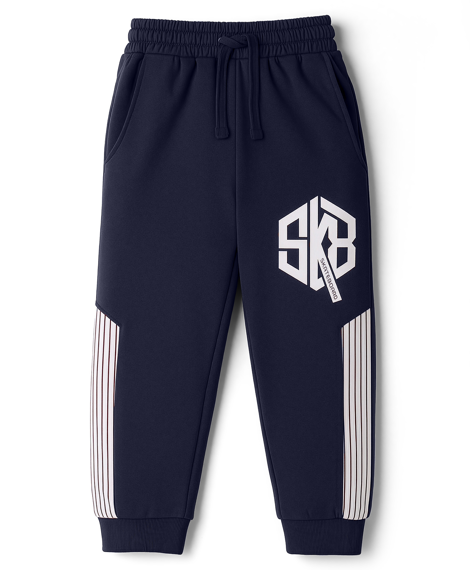 Taeko Single Jersey Knit Full Length Lounge Pant With Text Print - Navy Blue-picture-28