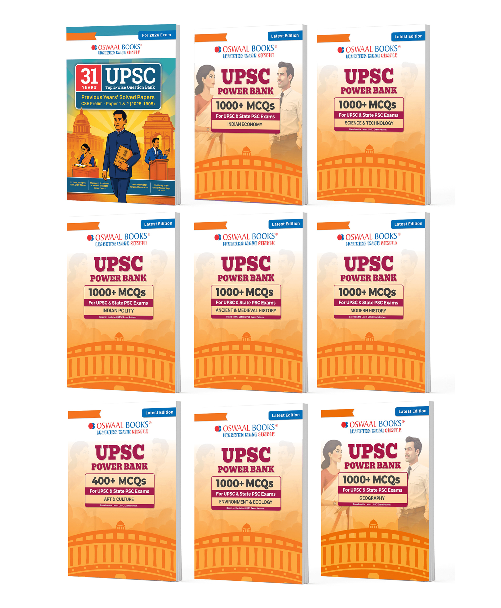 Oswaal Books Power Bank 1000+ MCQs for UPSC| Modern History, Ancient & Medieval History ,Indian Polity, Indian Economy, Geography, Science & Technology Ecology + 31 years UPSC Question Bank, Set of 9-image-35