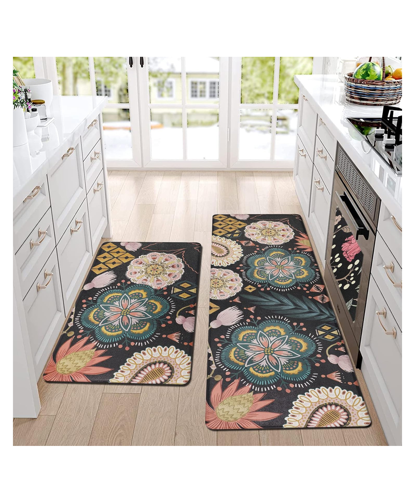 AAZEEM Farmhouse Kitchen Mats |Anti Fatigue Kitchen Rugs Sets of 2|Non Slip Waterproof Kitchen Floor Mats|Ergonomic Cushioned Comfort Standing Mat for Laundry|Office|Sink|Desk|-picture-10