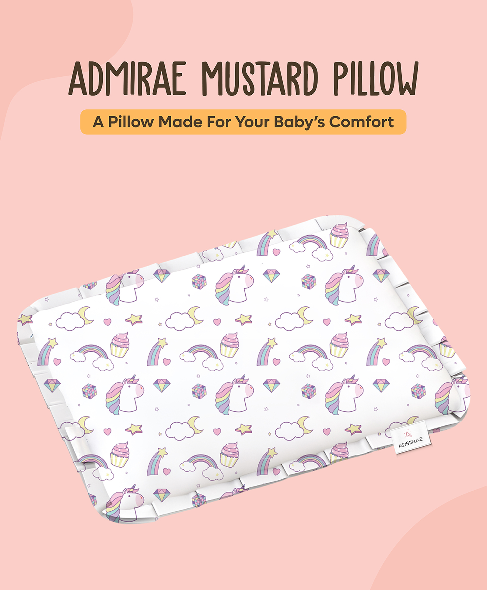 ADMIRAE Rai Mustard Seeds Pillow, Round Head Shaping Pillow, Neck Support Pillow, Gifting, Birthday, Baby Shower, 28x21.5x2 cm-image-21