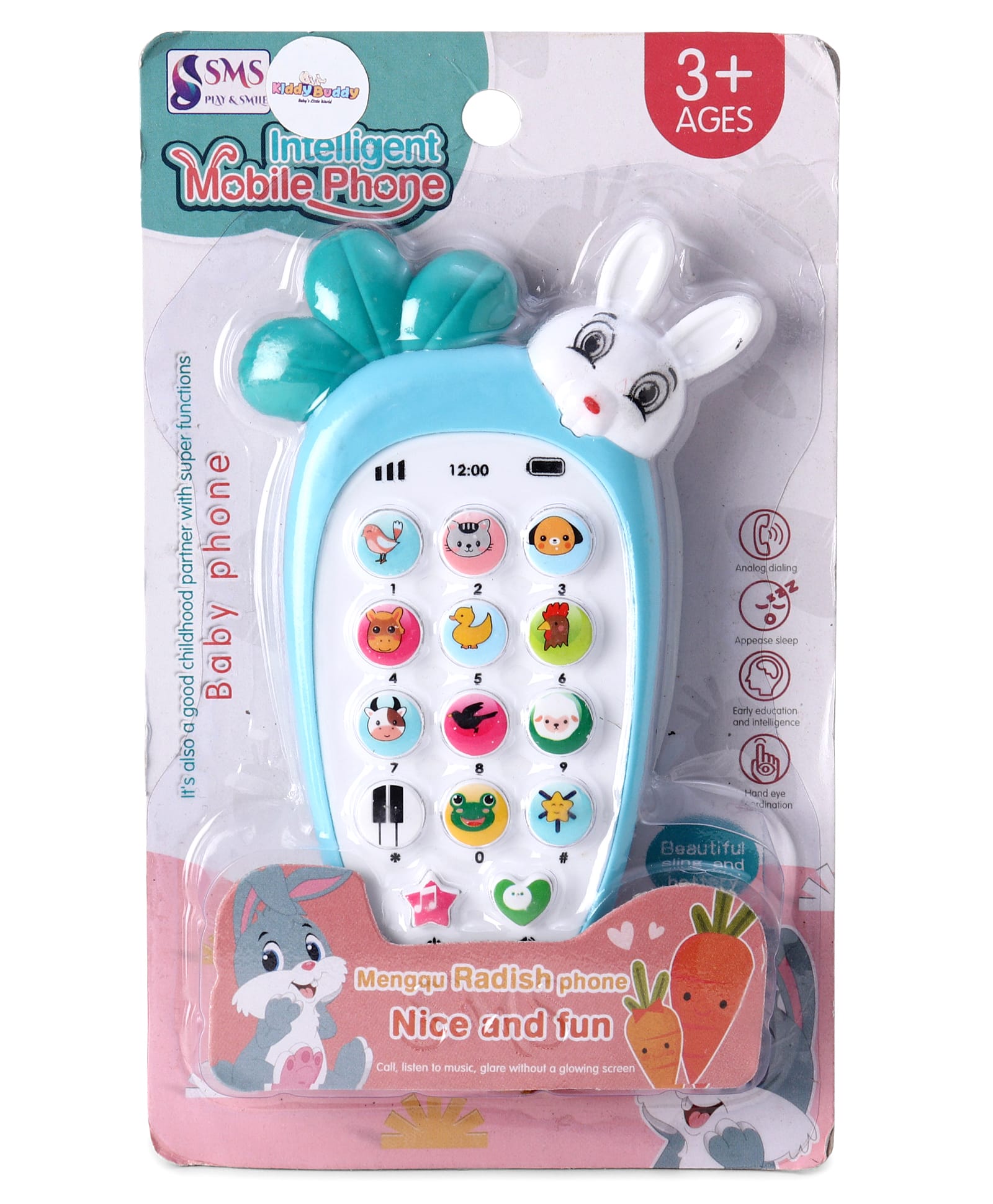 Kiddybuddy Rabbit Themed Mobile Phone With Sound & Light - Light Blue-image-35