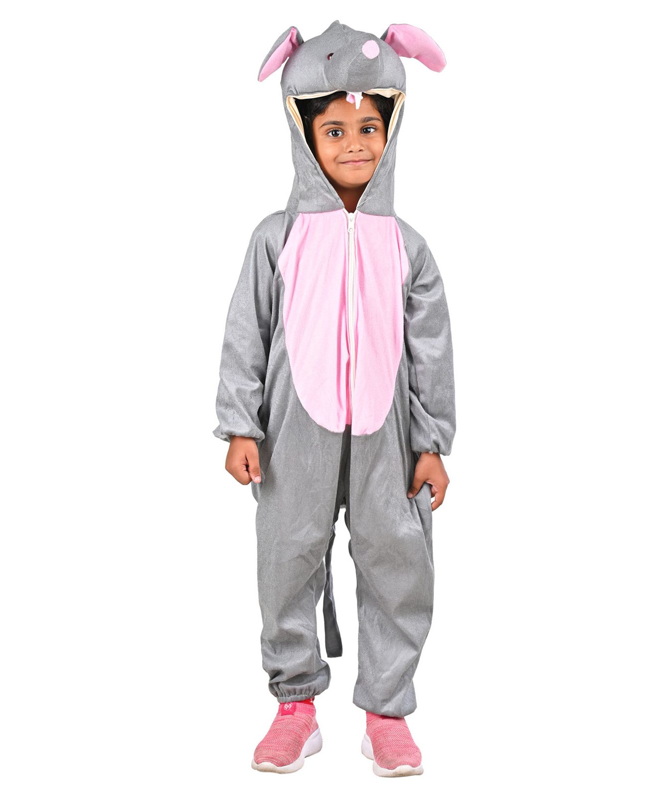 Buy BookMyCostume Elephant Animal Fancy Dress Full Sleeves Costume - Grey &  Pink for Both (7-8 Years) Online in India, Shop at  - 2097230