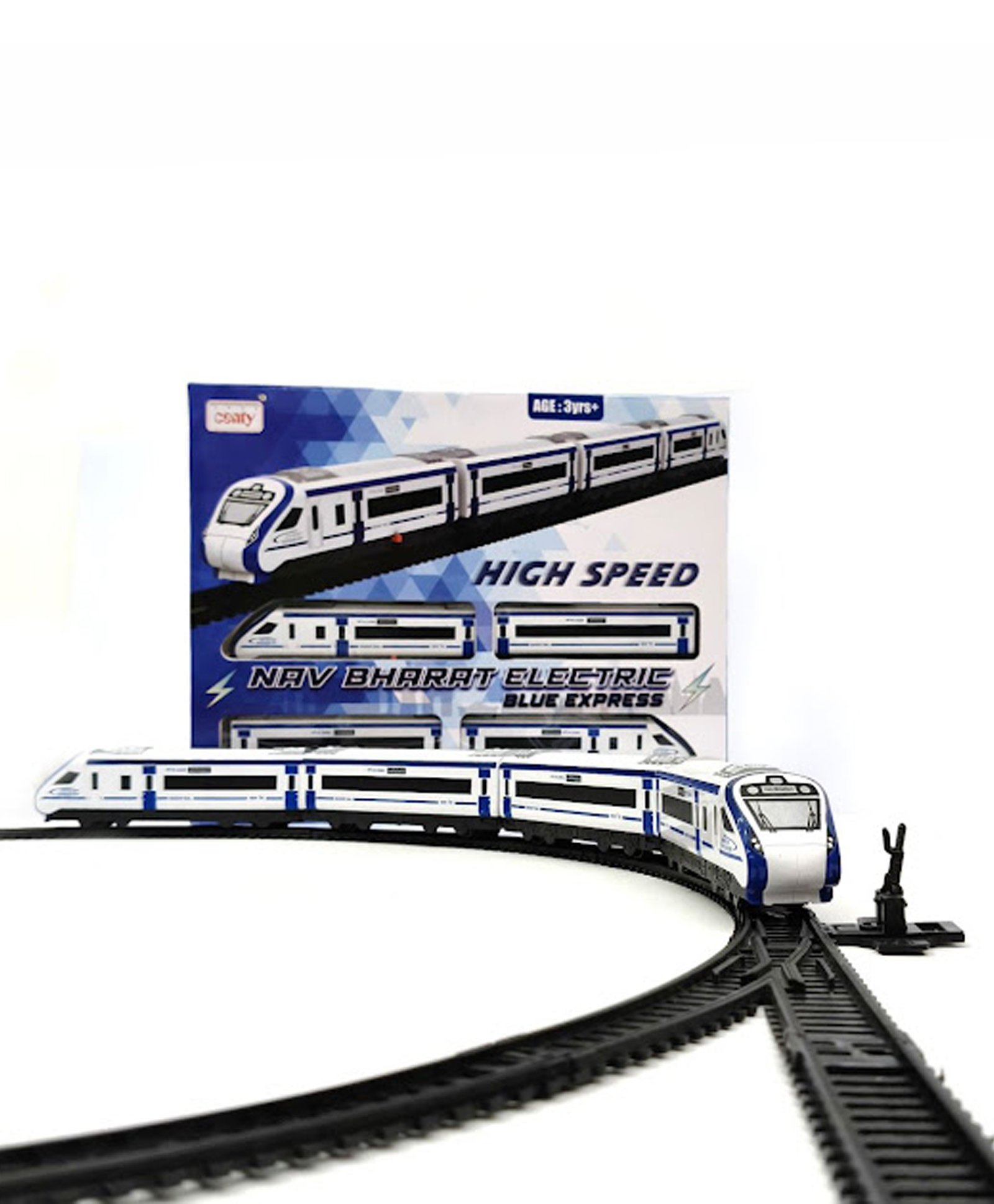 Centy Nav Bharat Express Toy Train Set with Track Charger - Blue-picture-43