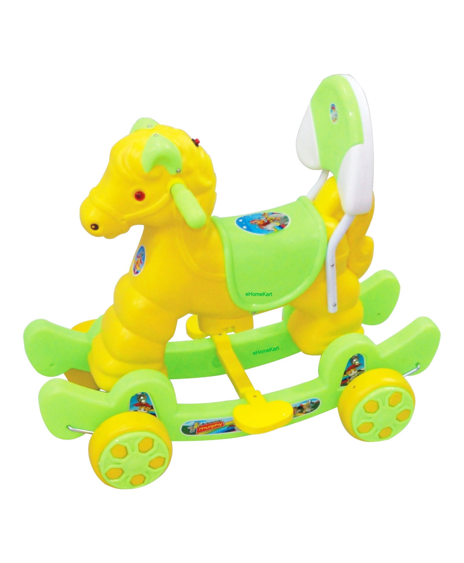 Funride Murphy Musical Horse 2 In 1 Rocker Cum Ride On with Backrest