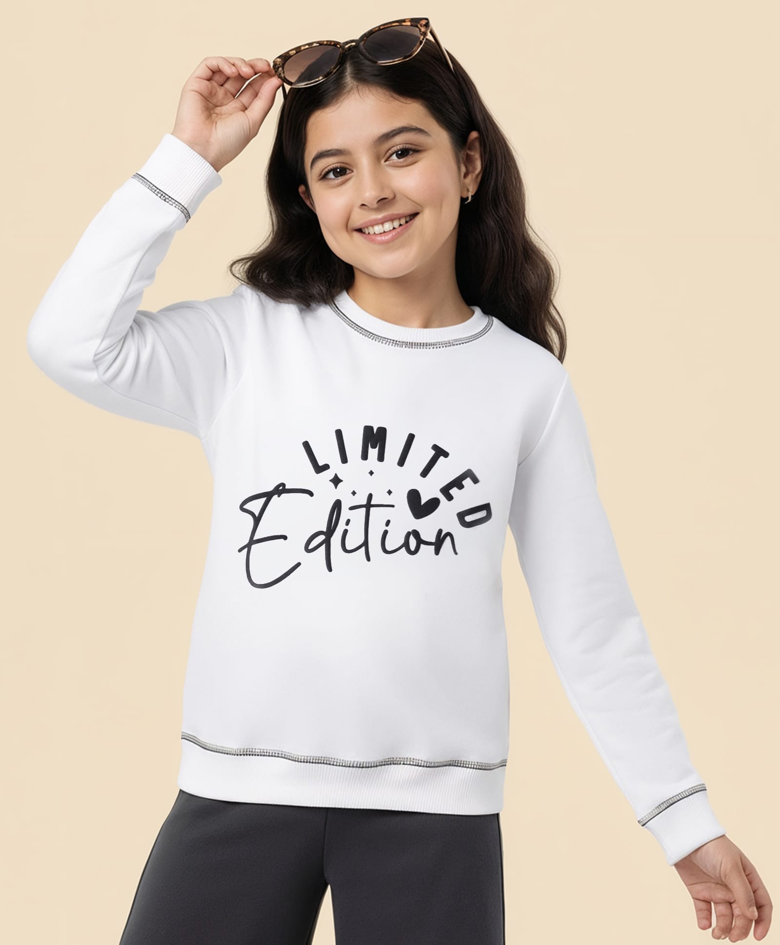 Pine Kids Cotton Knit Full Sleeves Sweatshirt With Text Print - White-picture-25