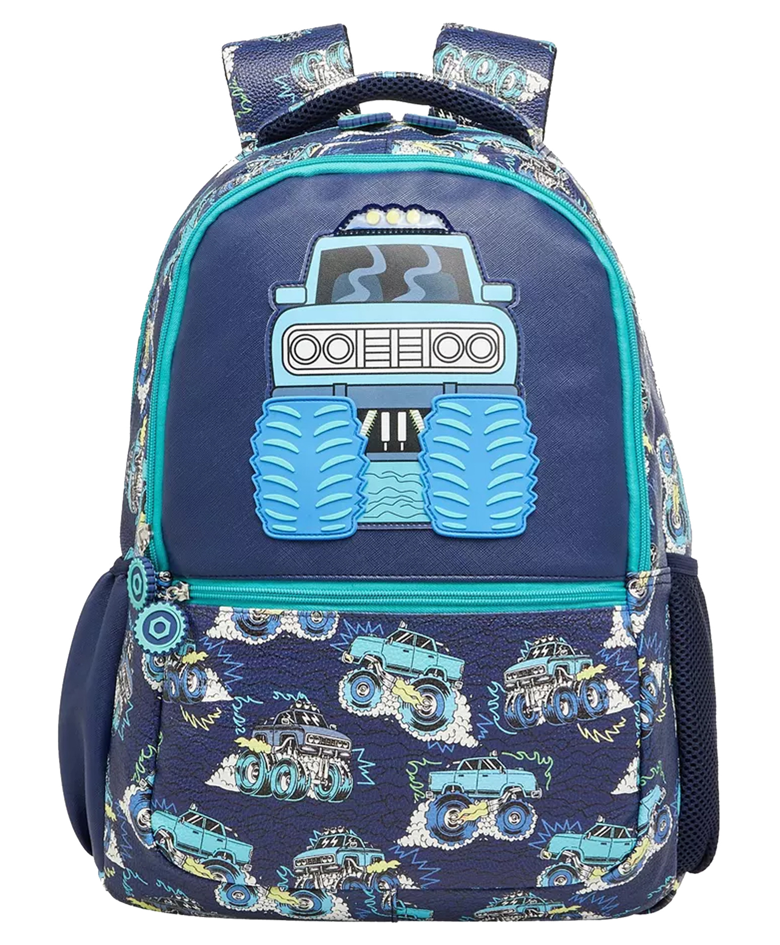 Little Surprise Box Monster Truck School Backpack - Blue - 17 Inches-image-31