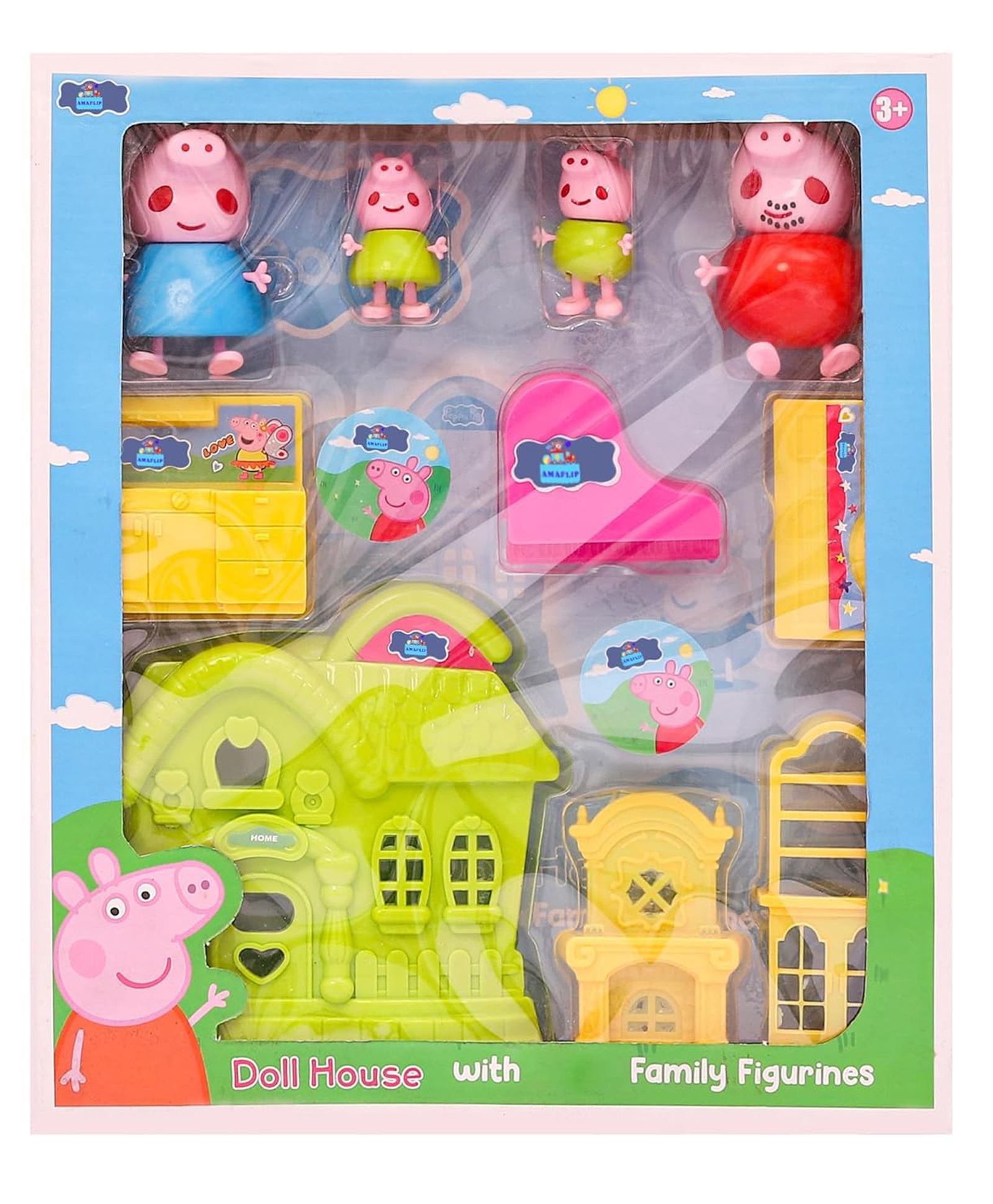 NIYAMAT Pig Family Animal Figure Set, 4 Family Figures, Preschool Toys for Girls & Boys 3 Years and Up, Birthday Gift Toys for Kids Doll House Fun Playtime-image-42