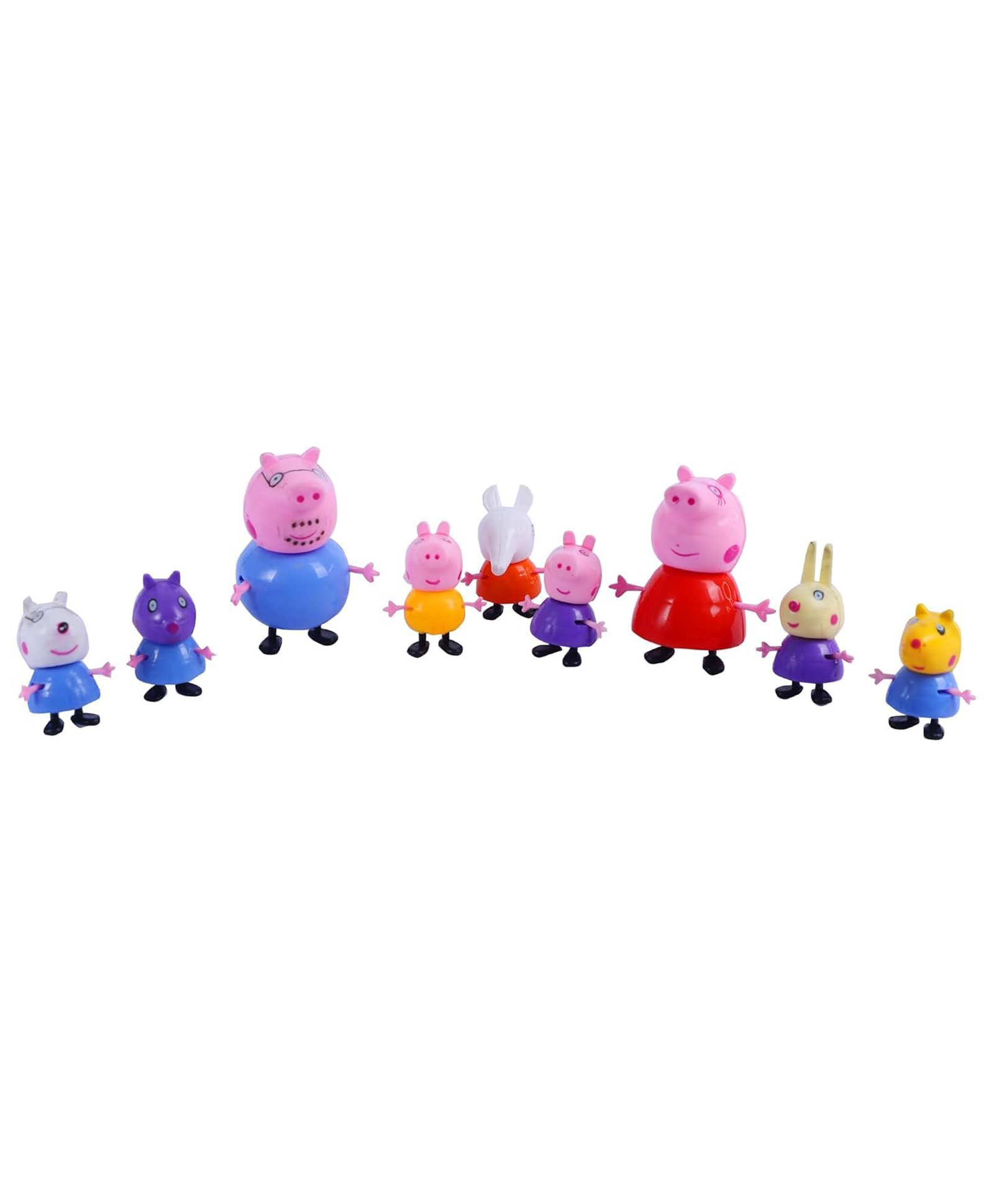 NIYAMAT Peppa Pig Family 9 Pcs Toy Play Set Includes Peppa, George, Mummy Pig, Daddy Pig & Friends Cartoon Action Figures for Kids-image-6
