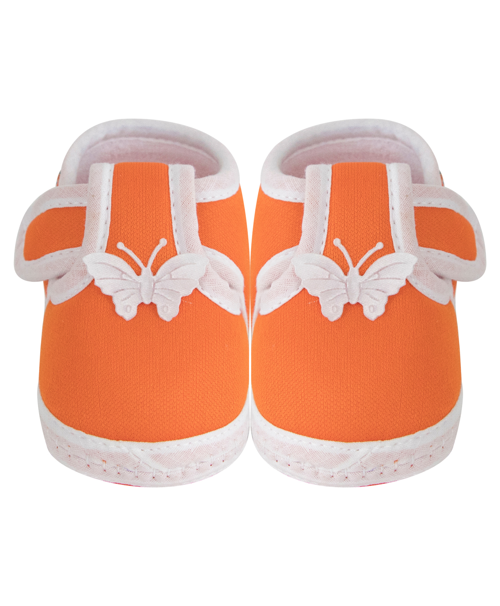 Neska Moda Butterfly Applique Detailed With Velcro Closure Booties - Orange-picture-18